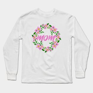 Floral mom, Forget Me Not Floral Wreath, Floral Trendy Arrows Long Sleeve T-Shirt